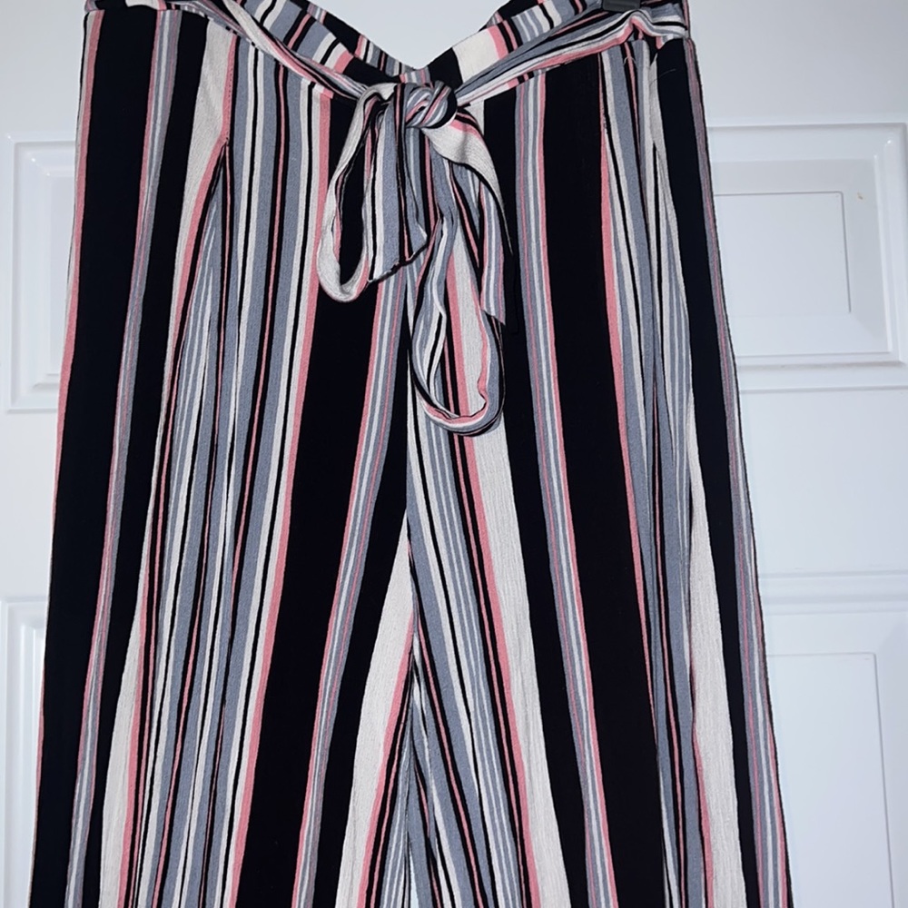 Striped long wide leg pants size 2X